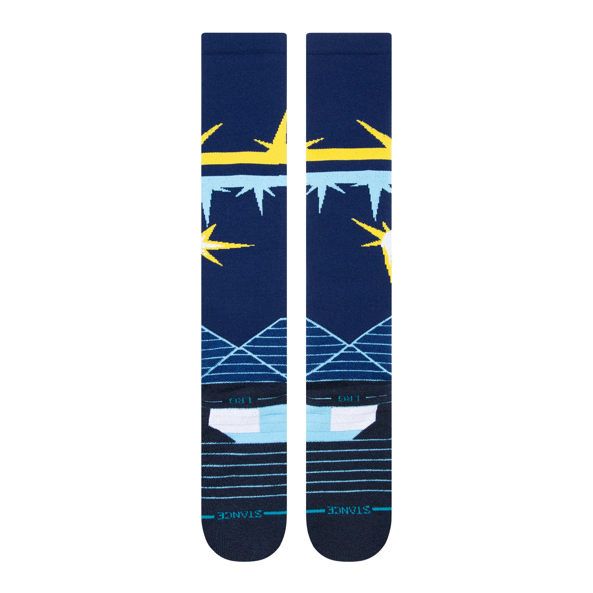 Stance MLB Tampa Bay Rays Sunburst Navy OTC Socks (L) - Image 3